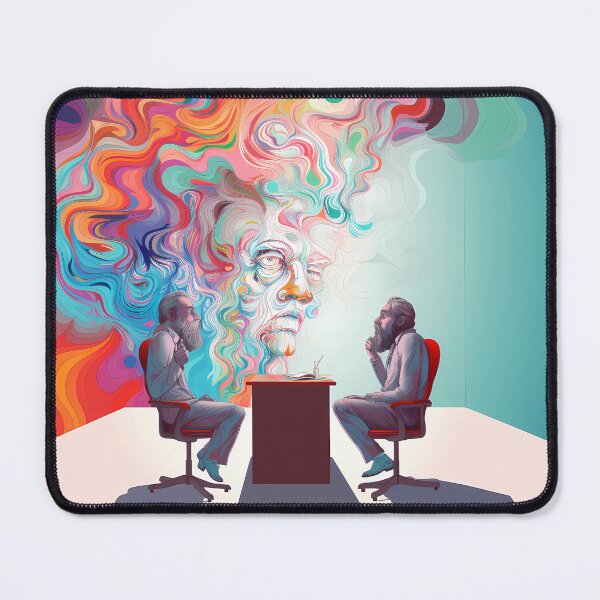 Item preview, Trippy in the Office Magic Mushroom | Vivid Conversations | Mind Exploration Art designed and sold by mindexploration.