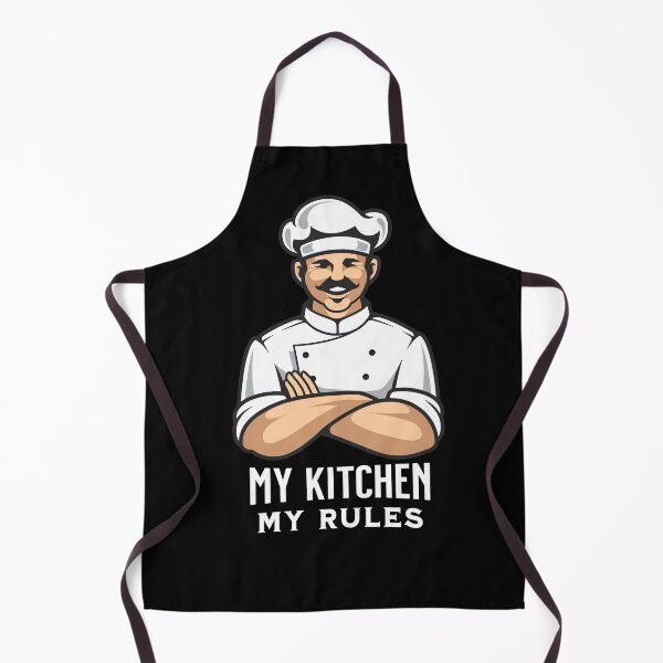 Personalized Apron Stripe Minimalist Head Chef BBQ Grilling Apron