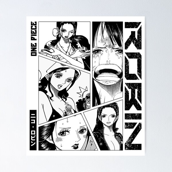 Nico Robin One Piece Manga Panel Black Version Poster For Sale By Geonime Redbubble 6145