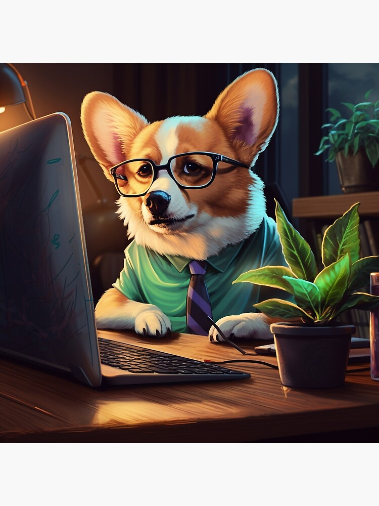 Gaming Corgi - The Cutest Gamer Pup! Art Print for Sale by Epicsessed