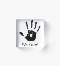 hands up Acrylic Block