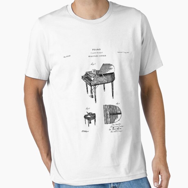 Item preview, Piano Patent Drawing Blueprint designed and sold by Vintago.