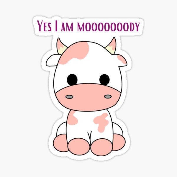 Moody Cow Sticker