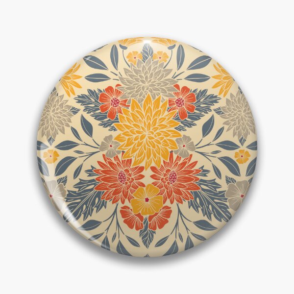 Item preview, Warm Yellow, Orange & Blue Floral designed and sold by somecallmebeth.