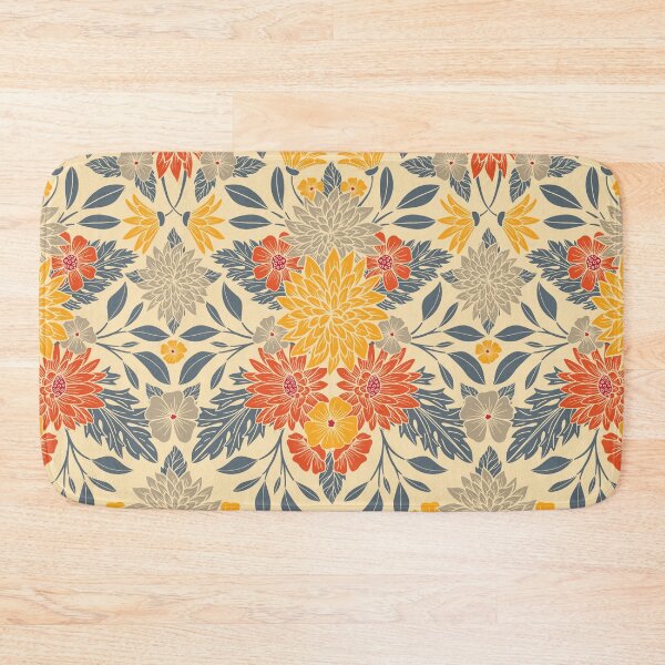 Item preview, Warm Yellow, Orange & Blue Floral designed and sold by somecallmebeth.