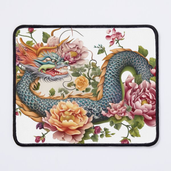 Item preview, Chinese traditional beautiful dragon overflowing with flowers 2 designed and sold by jetaiart.