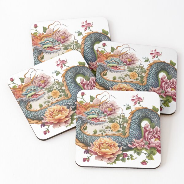 Item preview, Chinese traditional beautiful dragon overflowing with flowers 2 designed and sold by jetaiart.