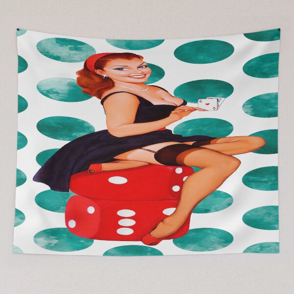 Item preview, Pin-Up Gambling Beauty designed and sold by PinUpPavilion.