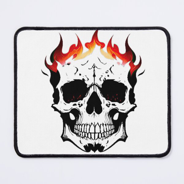 Item preview, skull with flames 02 designed and sold by adiel14.