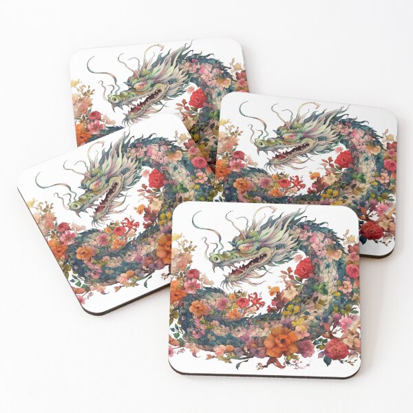 Item preview, Chinese traditional beautiful dragon overflowing with flowers 6 designed and sold by jetaiart.