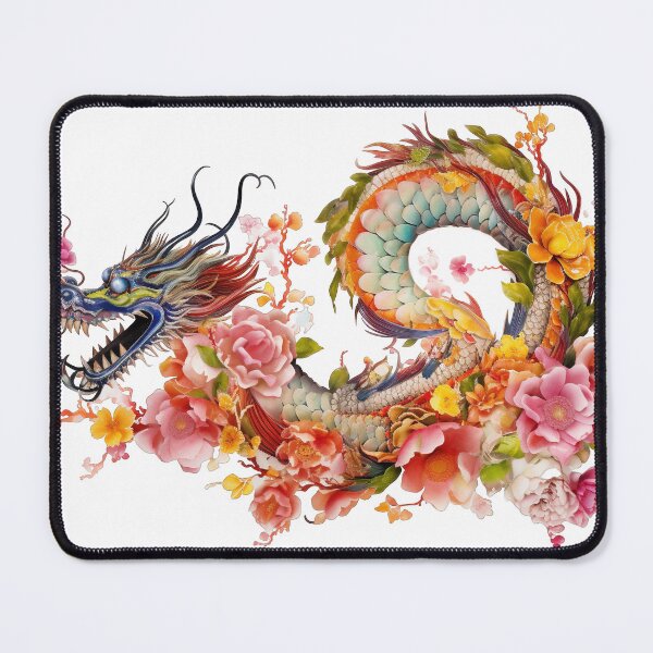 Item preview, Chinese traditional beautiful dragon overflowing with flowers 7 designed and sold by jetaiart.