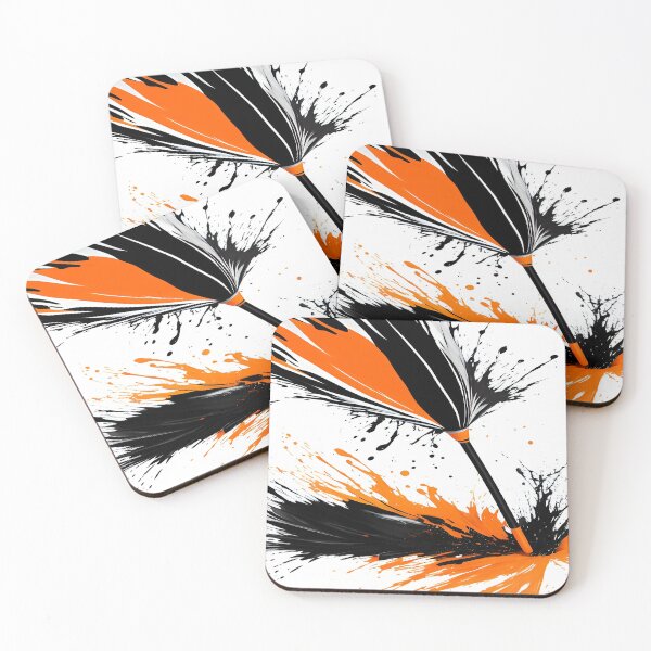 Item preview, Paint Brush with Splashes of Twirls and Swirls of Orange and Black designed and sold by deniselynnimage.