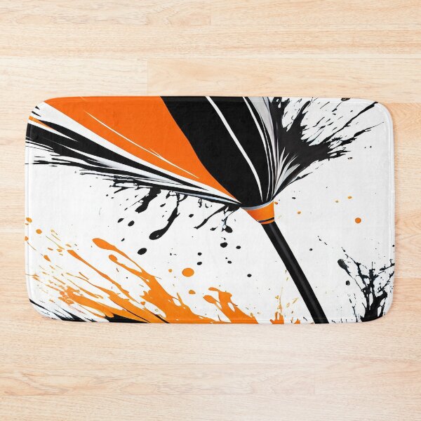Item preview, Paint Brush with Splashes of Twirls and Swirls of Orange and Black designed and sold by deniselynnimage.