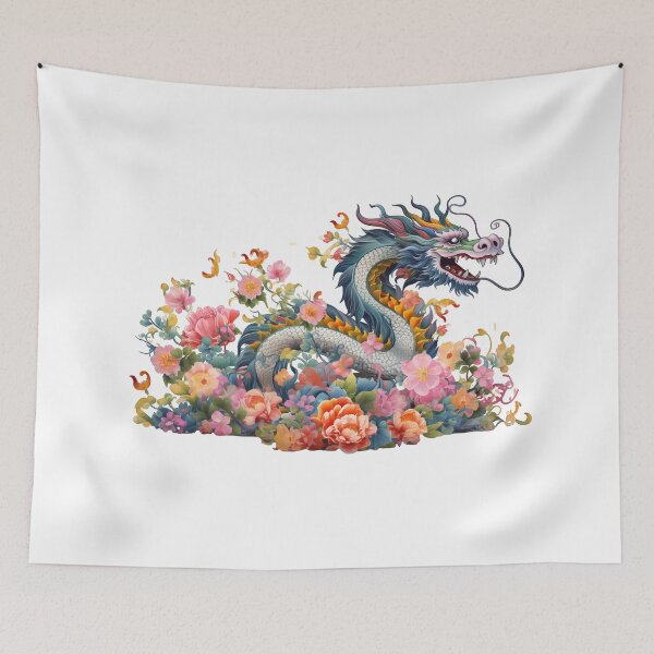 Artikelvorschau, Chinese traditional beautiful dragon overflowing with flowers 8 entworfen und verkauft von jetaiart.