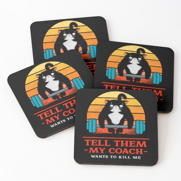 Item preview, Tell them, my coach wants to kill me - funny gym cat deadlift designed and sold by sashashuba.