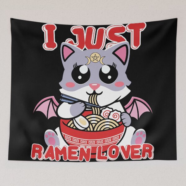 Item preview, kawaii kitty ramen lover anime manga japan designed and sold by mika89moon.