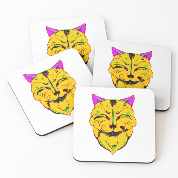 Item preview, Yellow Cat Head illustration designed and sold by spyduckz.