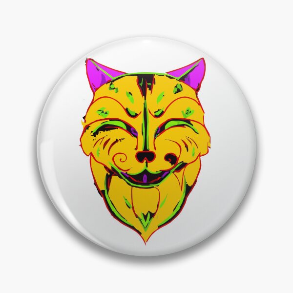 Item preview, Yellow Cat Head illustration designed and sold by spyduckz.