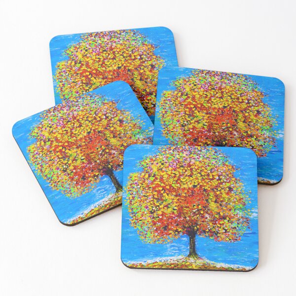 Item preview, Autumn Tree in acrylics on stretched canvas designed and sold by TimurTatar.