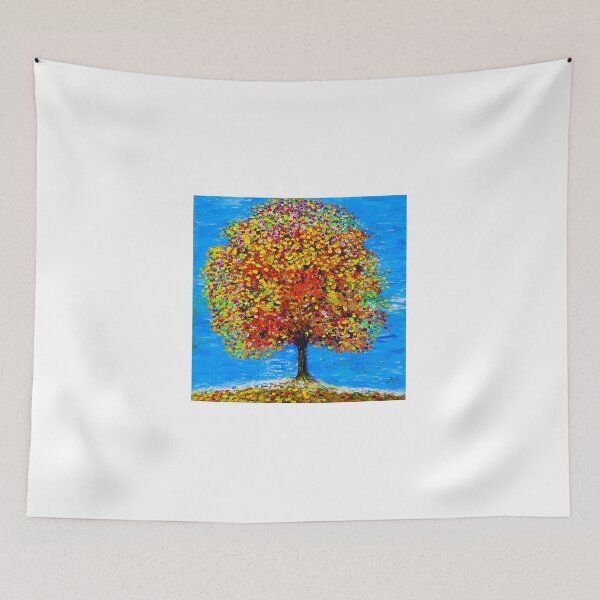 Item preview, Autumn Tree in acrylics on stretched canvas designed and sold by TimurTatar.