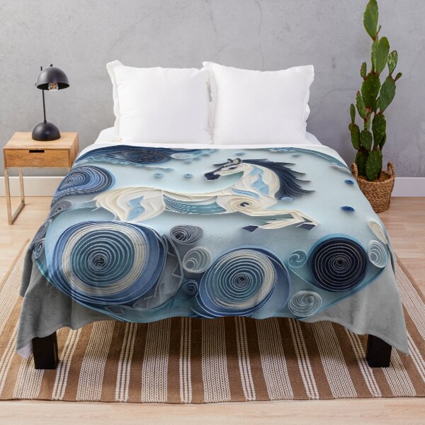 Artikelvorschau, Wasserpferd - Quilling Paper Artwork - AI generiert entworfen und verkauft von Quilluminations.