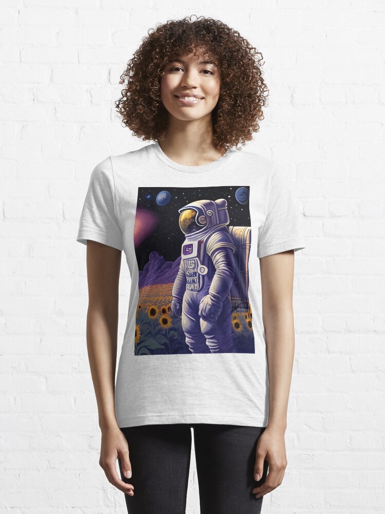 Astronaut Sunflower planet land | Essential T-Shirt
