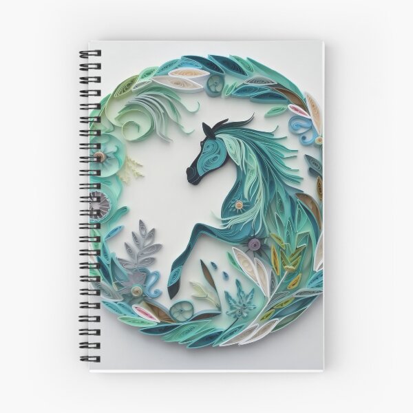 Item preview, Wood Horse - Quilled Paper Artwork - AI Generated designed and sold by Quilluminations.