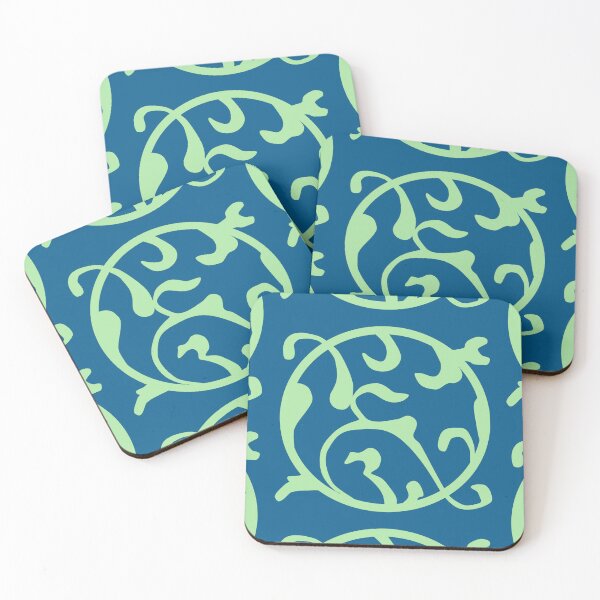 Item preview, Vintage border, Art Nouveau, curves, circle - green designed and sold by NurturingSpirit.