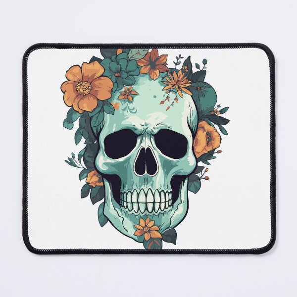 Item preview, Os et botanique | Skull with flowers Sticker designed and sold by TheAdhesiveNerd.