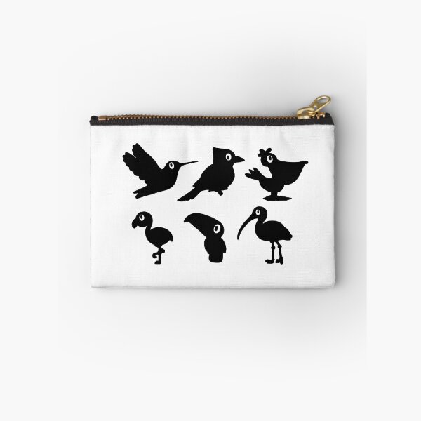 Artikelvorschau, Schwarz-Weiß-Vogel-Silhouetten mit Goofy Eyes entworfen und verkauft von OrderofOps.