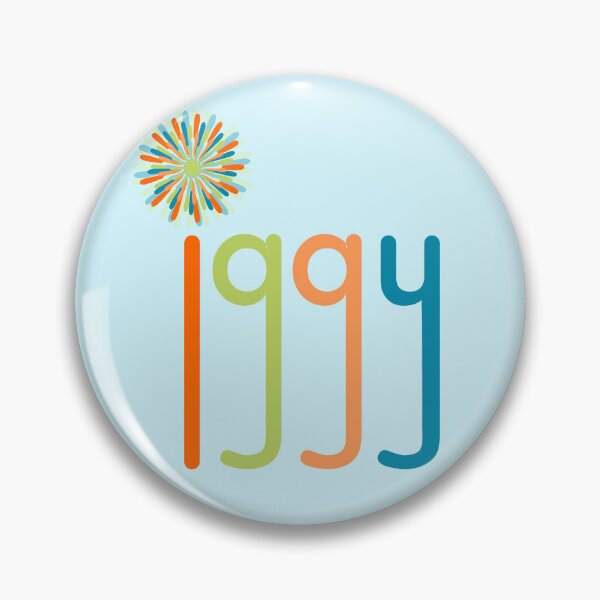 Item preview, Iggy with Pom Pom Colorful Typography on Pale Blue - Italian Greyhound  designed and sold by 8PawsStudio.