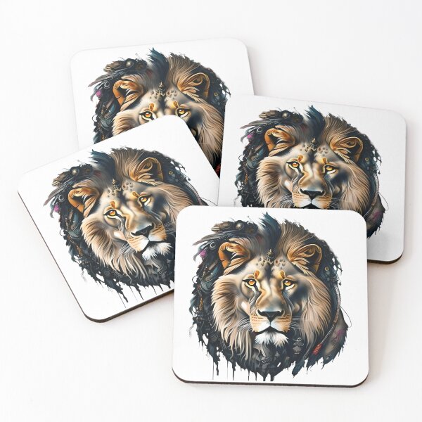 Item preview, Lion Art With Watercolor designed and sold by ai2art.