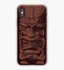 Wooden Tiki Statue Totem Sculpture iPhone Case iPhone Case