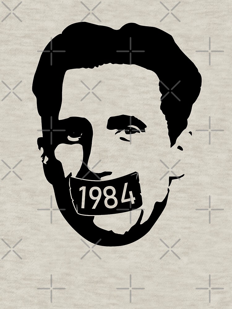 Thumbnail 7 of 7, Classic T-Shirt, George Orwell [1984] - Censorship Tape designed and sold by thedrumstick.