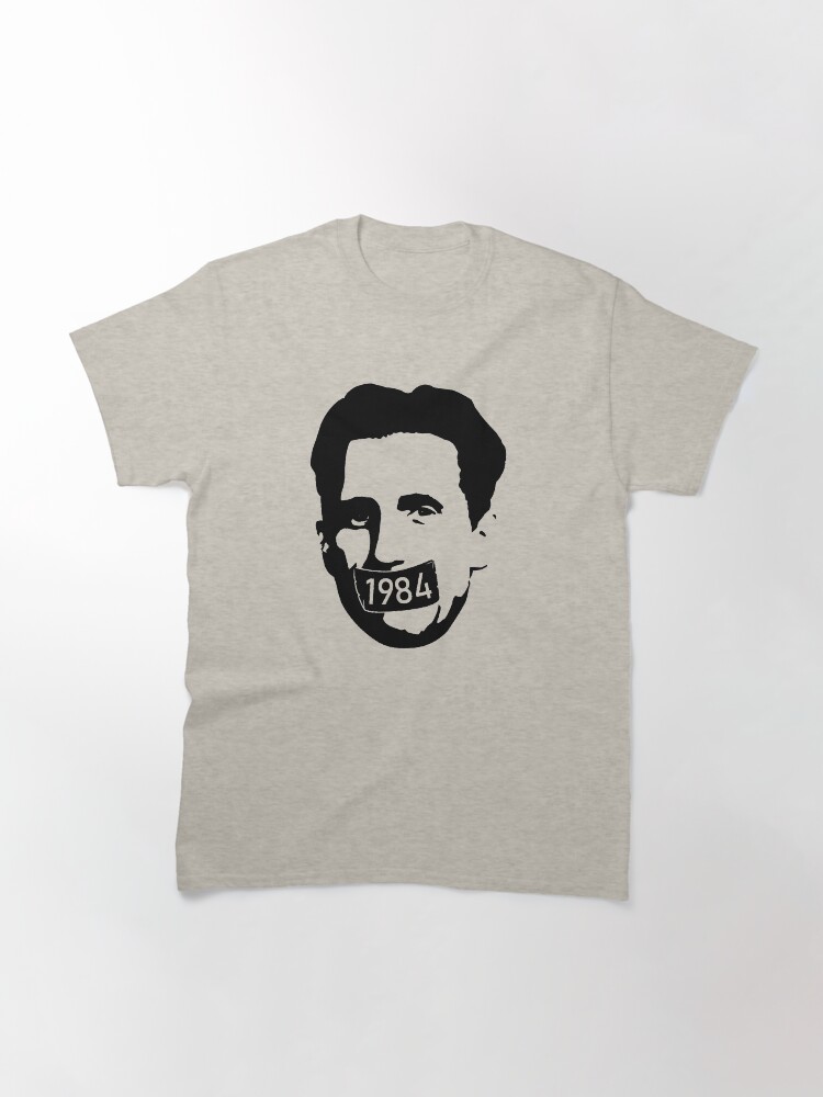 Thumbnail 2 of 7, Classic T-Shirt, George Orwell [1984] - Censorship Tape designed and sold by thedrumstick.