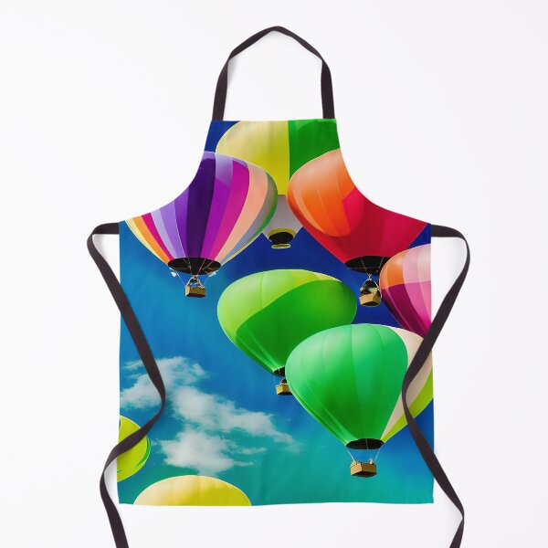 Item preview, Balloons of Festive Colors of Bright Orange Yellow Purple Green in a Bright Blue Sky designed and sold by deniselynnimage.