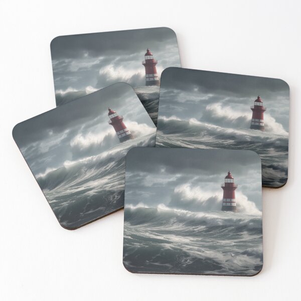 Item preview, Lighhouse in the waves designed and sold by pietrofoto.