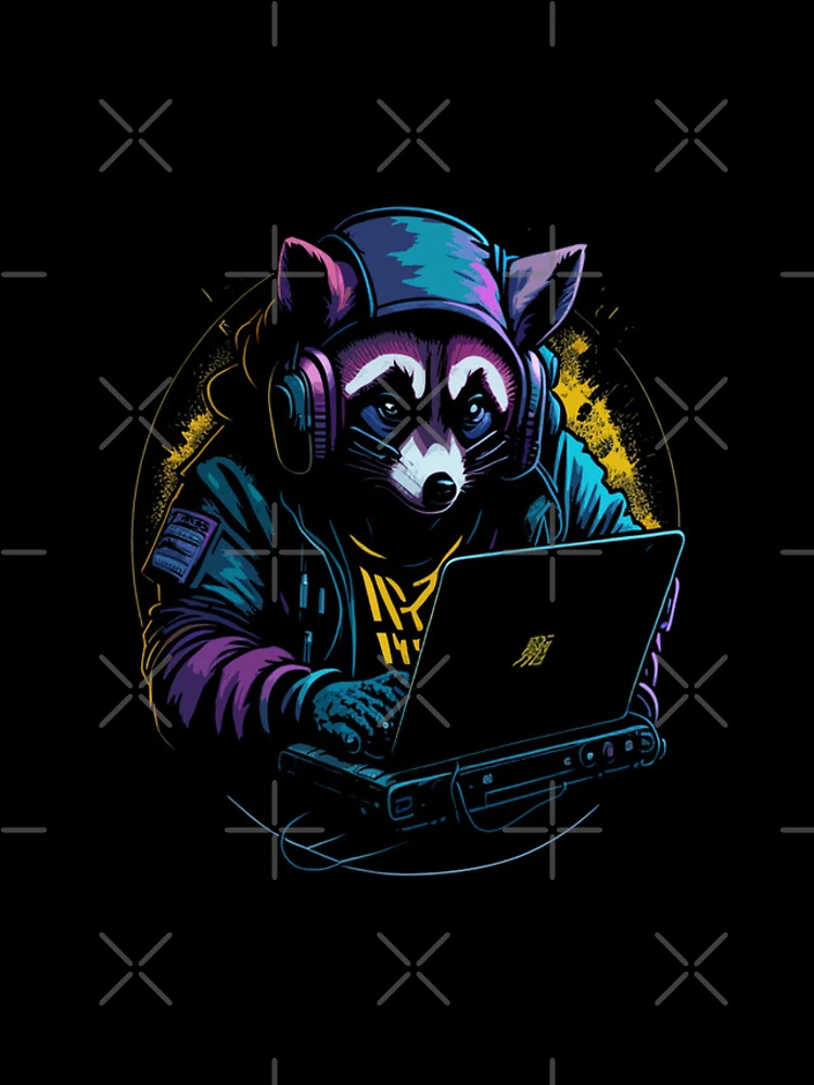 Thumbnail 4 of 4, iPhone Case, Coder Racoon Gamer Hacker designed and sold by donpakundo19.