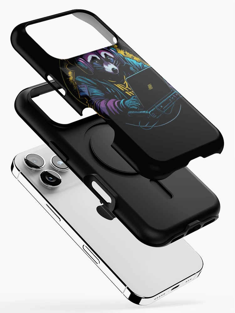 Thumbnail 2 of 4, iPhone Case, Coder Racoon Gamer Hacker designed and sold by donpakundo19.
