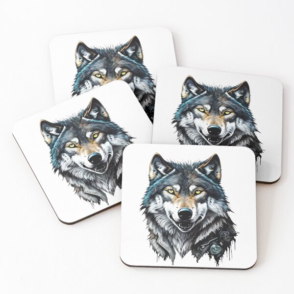 Item preview, Wolf Art With Watercolor 2 designed and sold by ai2art.