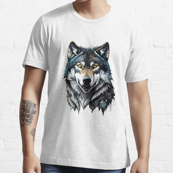 "Wolf Art With Watercolor 2" Tshirt for Sale by ai2art Redbubble
