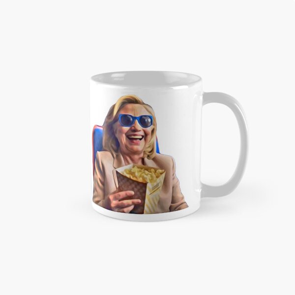 Item preview,  Hillary grinning with popcorn designed and sold by Signs for Dark Times.