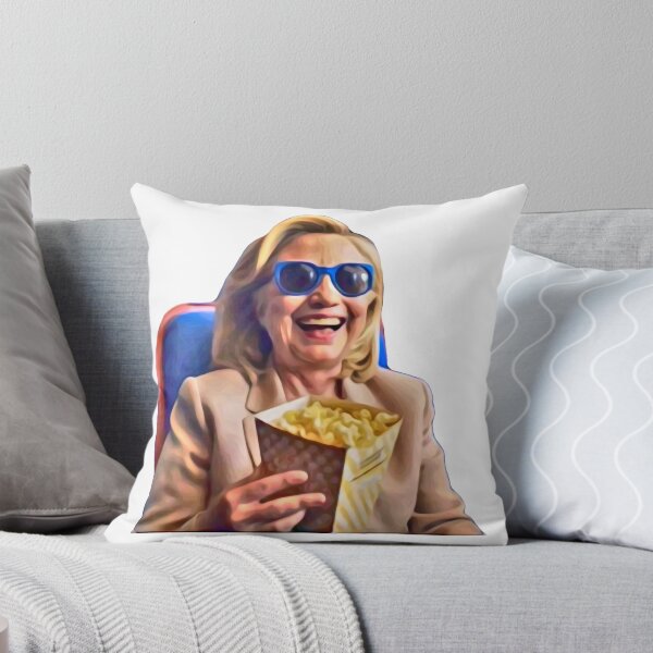 Item preview,  Hillary grinning with popcorn designed and sold by Signs for Dark Times.