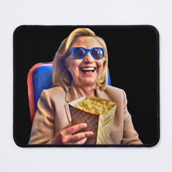 Item preview,  Hillary grinning with popcorn designed and sold by Signs for Dark Times.