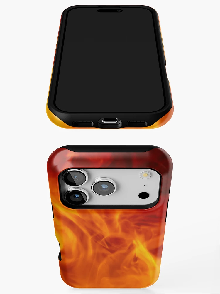 Thumbnail 3 of 4, iPhone Case, Abstract Fire Pattern designed and sold by calibrit.