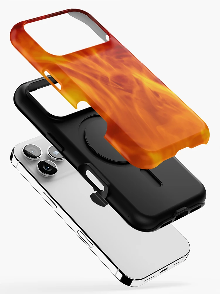Thumbnail 2 of 4, iPhone Case, Abstract Fire Pattern designed and sold by calibrit.