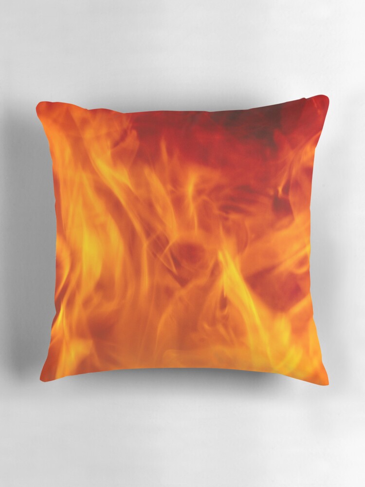 Thumbnail 3 of 4, Pillow, Abstract Fire Pattern designed and sold by calibrit.