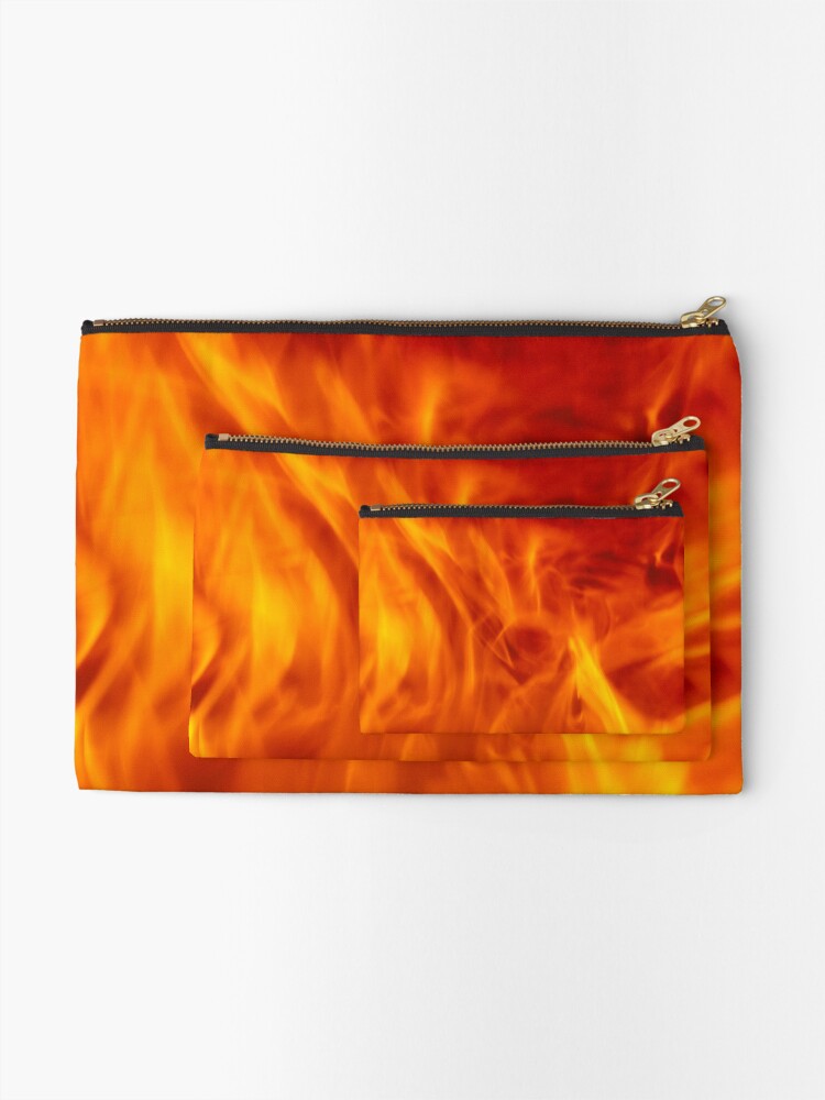 Thumbnail 2 of 4, Zipper Pouch, Abstract Fire Pattern designed and sold by calibrit.