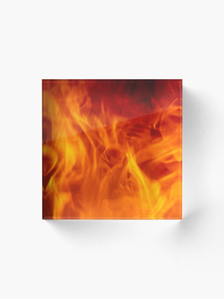 Thumbnail 1 of 5, Acrylic Block, Abstract Fire Pattern designed and sold by calibrit.