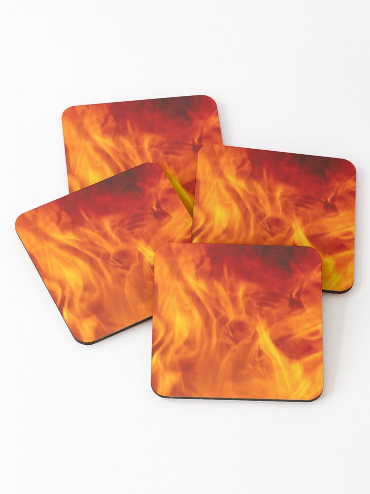 Thumbnail 1 of 5, Coasters (Set of 4), Abstract Fire Pattern designed and sold by calibrit.
